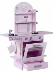 Houten speelgoed keuken incl accessoires rose