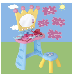 Kaptafel Peppa  pig met licht en accesoires