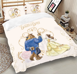 Belle beauty & beast  dekbed overtrek 240 x 200  dubbelzijdig