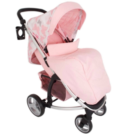 Buggy Butterfly roze luxe uitvoering