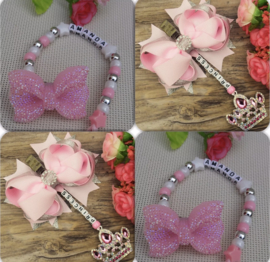 Set pink ( zacht roze bow )