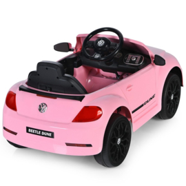 VW Beetle roze 12v met afstandsbediening