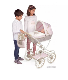 Spaanse poppenwagen xl 81 cm roze 2021 pom