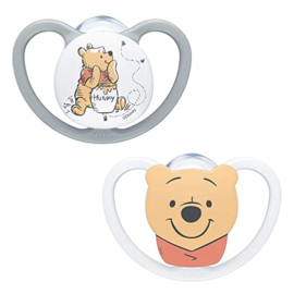 Winnie de pooh spenen 2 stuks 6-18 mnd extra ventilatie