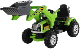 12v traktor met werkende schep groen