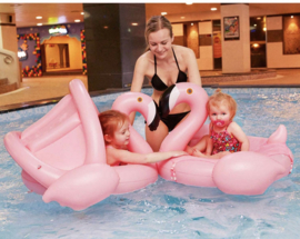 Babyfloat flamingo met dak 6 mnd -4 jaar