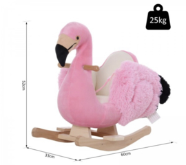 Luxe hobbel flamingo met gordel