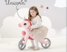 Pony loopfiets unicorn rose 1-4 jaar