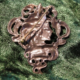 Art Nouveau broche brons