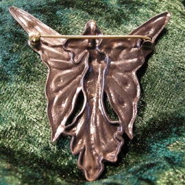 Art Nouveau broche brons