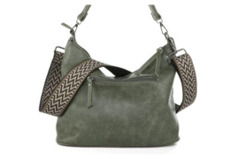 Dark green schoudertas Elvy