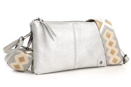 Silver Castel Schoudertasje/ Crossbody