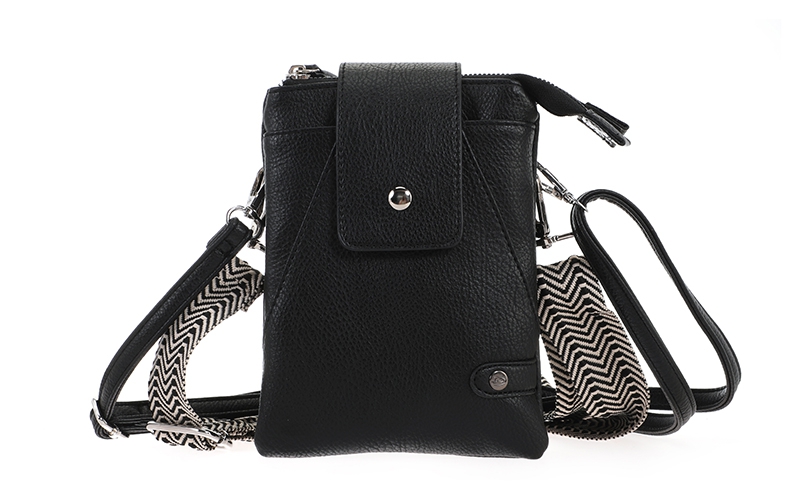 Black Crossbody- en telefoontasje Horton