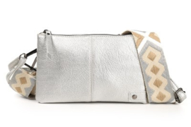 Silver Castel Schoudertasje/ Crossbody