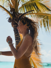 Hair bandeau ‘ Yellow Leo’