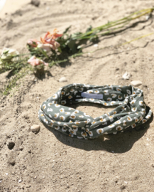 Hair bandeau ‘Green leopard’