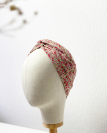 Hair bandeau ‘Linen printed rose’