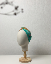 Hair bandeau tie dye ‘aqua, green & orange ’