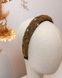 Hair braid ‘gold glitter’