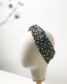 Hair bandeau ‘Black leopard’