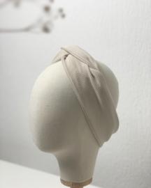 Hair bandeau ‘ Soft rib Beige’