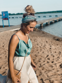 Hair bandeau ‘ Blue stripes’