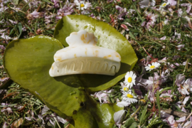 Hair claw ‘marmer off white’