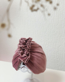 Mini-Turban ruffle ‘pink’