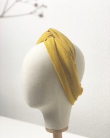 Hair bandeau ‘ Soft rib Yellow’