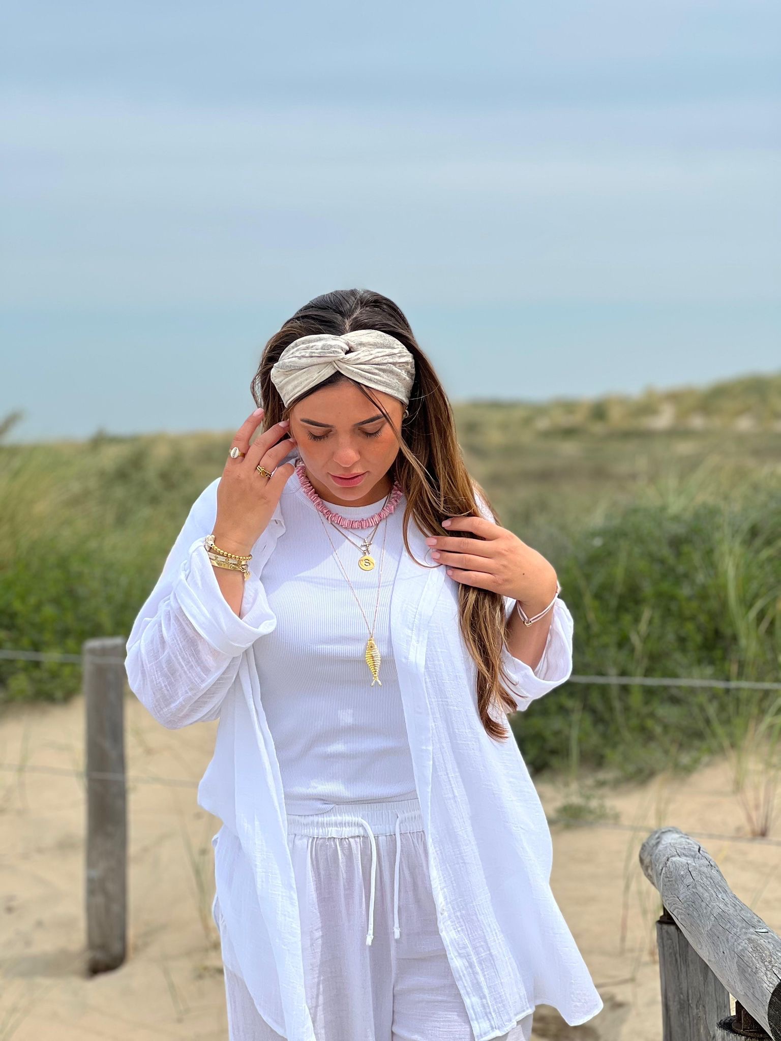 Hair bandeau ‘ linnen snake’