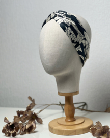 Hair bandeau ‘ Black blossoms’