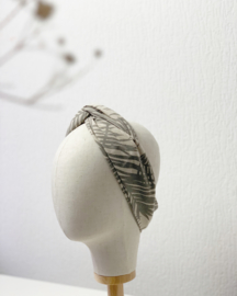 Hair bandeau ‘Grey palm’