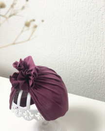 Mini-Turban ruffle ‘bamboo purple’