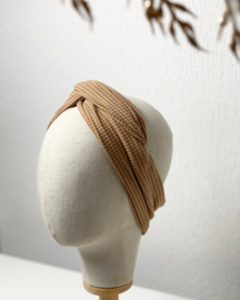 Hair bandeau ‘Camel waffle’