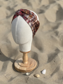 Hair bandeau ‘ Beachy zigzag brown’