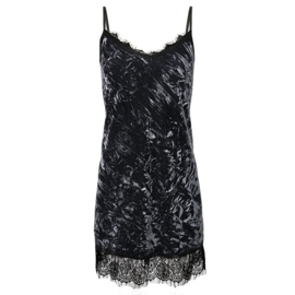 BLACK VELVET lACE DRESS