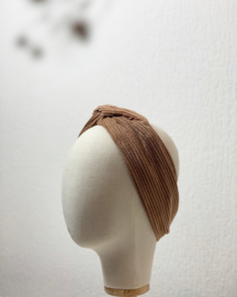 Hair bandeau ‘Camel corduroy’