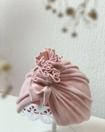 Mini-Turban ruffle ‘baby pink’