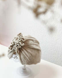 Mini-Turban ruffle ‘sand’