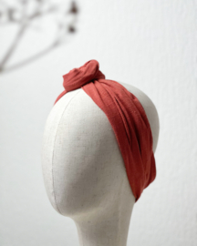 Hair bandeau ‘Linen Terra Cotta ’