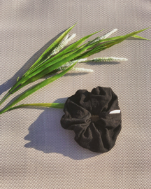 Black Linen  'scrunchie'
