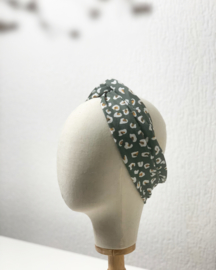 Hair bandeau ‘Green leopard’