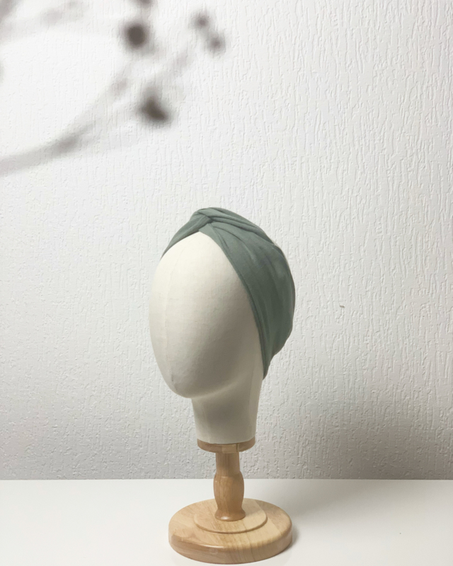 Hair bandeau ‘Linen green’