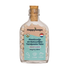 HappySoaps Tandpasta Tabs Mighty Mint (zonder fluoride)