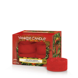 Yankee Candle Tea Light Candles Red Apple Wreath