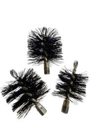 Nylonborstel rond 80mm zwart