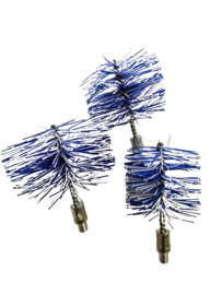 Nylonborstel rond Ø100mm (blauw/wit)