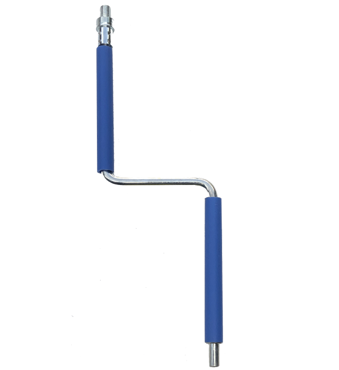 Schoorsteenveegset 6 meter, staalborstel, blokkeersysteem – Blauw