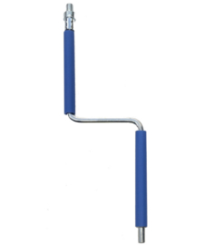 Professionele blauwe veegset 8.4 meter met nylonborstel naar keuze