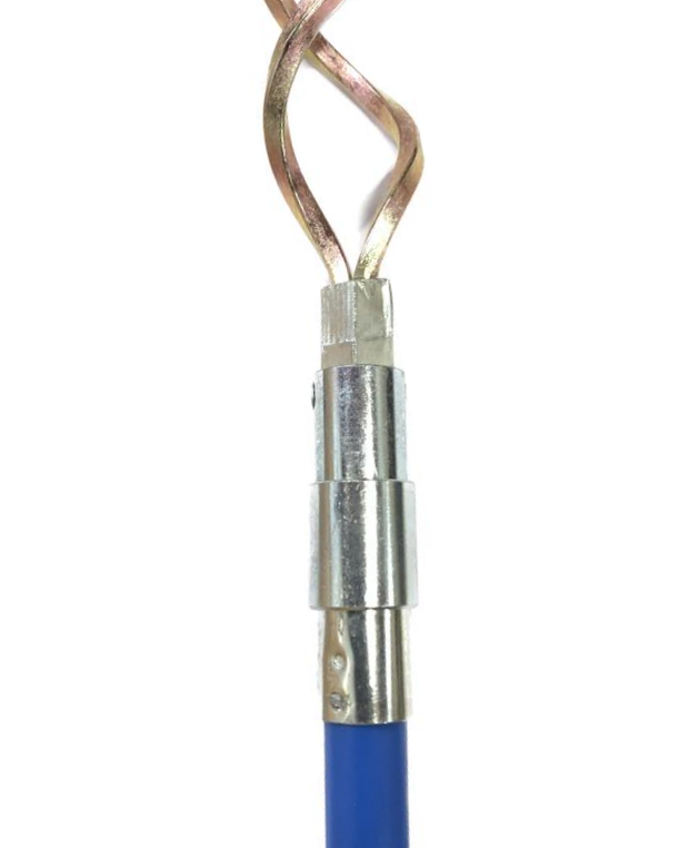 Schoorsteenveegset 4.8 meter, nylonborstel, blokkeersysteem – Blauw